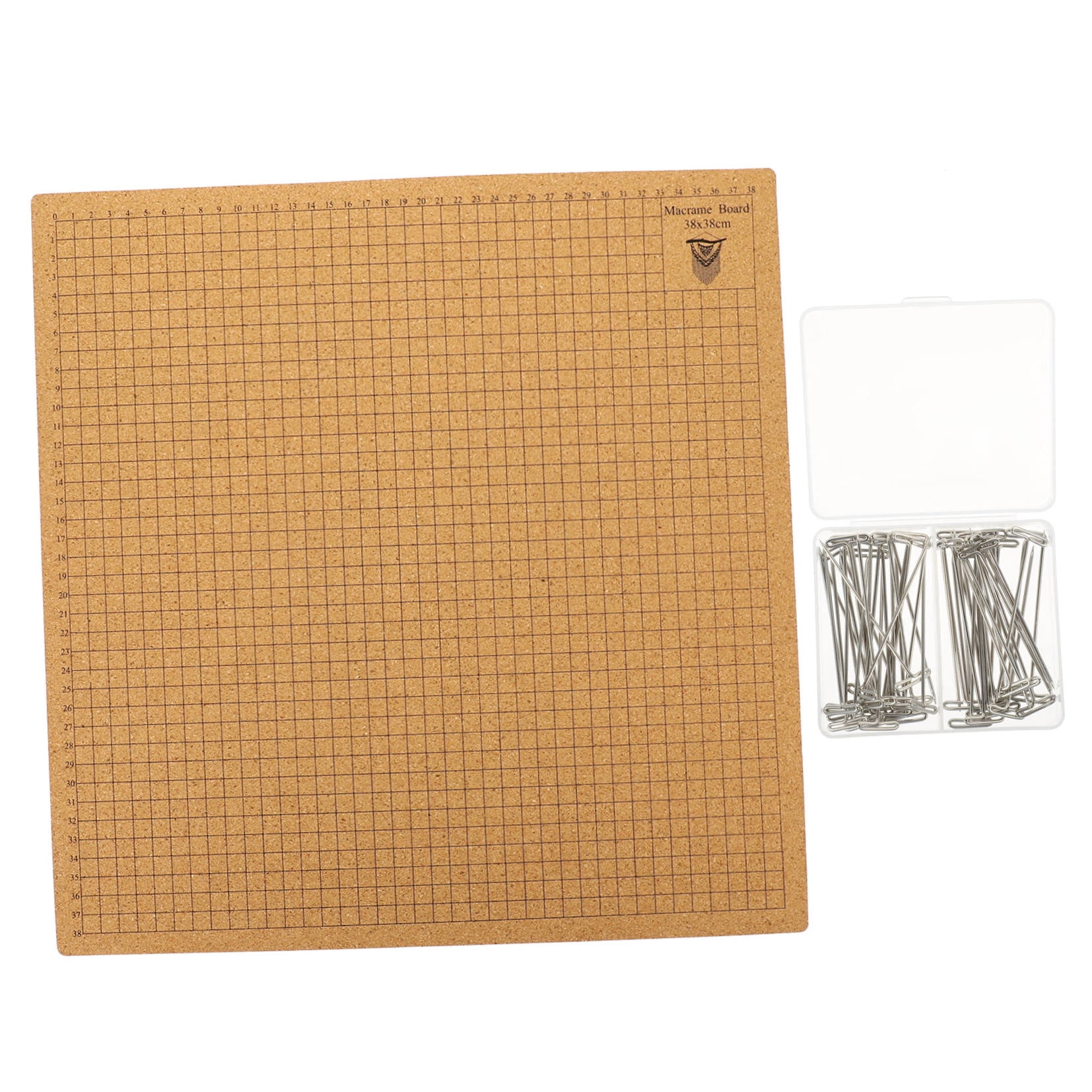 PBPBOX Knotting Board with T Pins Light Brown 1 Set Craft Board for Beginners