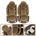 thumbnail image 4 of WEUVEB Vintage Style Coffee Zinc Alloy Box Latch Set, Secure and Stylish 2 Pieces for Decorative and Functional Use, 4 of 8