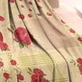 thumbnail image 3 of Pioneer Flower Floral Print Pattern Blanket,Comfortable Soft Flannel Throw Blanket,All Season,Warm Lightweight Blankets for Sofa Bed Couch Living Room Chair,30"x40", 3 of 4