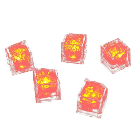 

Kitchen Organization Cookware Home Kitchen Party Decorative Led Ice Cubes Light Multicolor Liquid Sensor Bar 6 Pcs