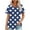 Navy, variant on Zpanxa Womens Summer Tops, Casual Short Sleeve Loose Round Neck Print Top Navy S