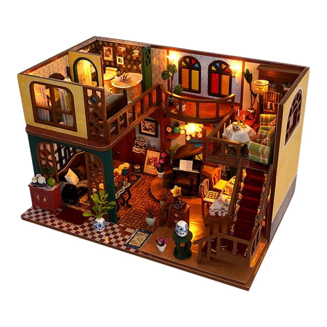 Kits de Casa de Muñecas en Miniatura con Cubierta a Prueba de Polvo perfecl