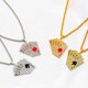 thumbnail image 2 of Collar de póquer de diamante creativo personalizado, genial, divertido, anti - genuino, collar de celebridades personalizado en línea y accesorios joyas de pareja regalo de San Valentín, 2 of 5