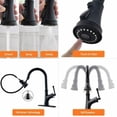 thumbnail image 3 of Zovajonia Commercial Kitchen Sink Faucet Pull Down Sprayer Matte Black with Cover Plate, 3 of 7