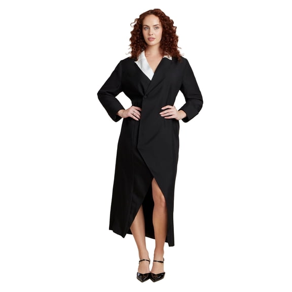 ELOQUII Women's Plus Size Colorblocked Maxi Blazer Dress
