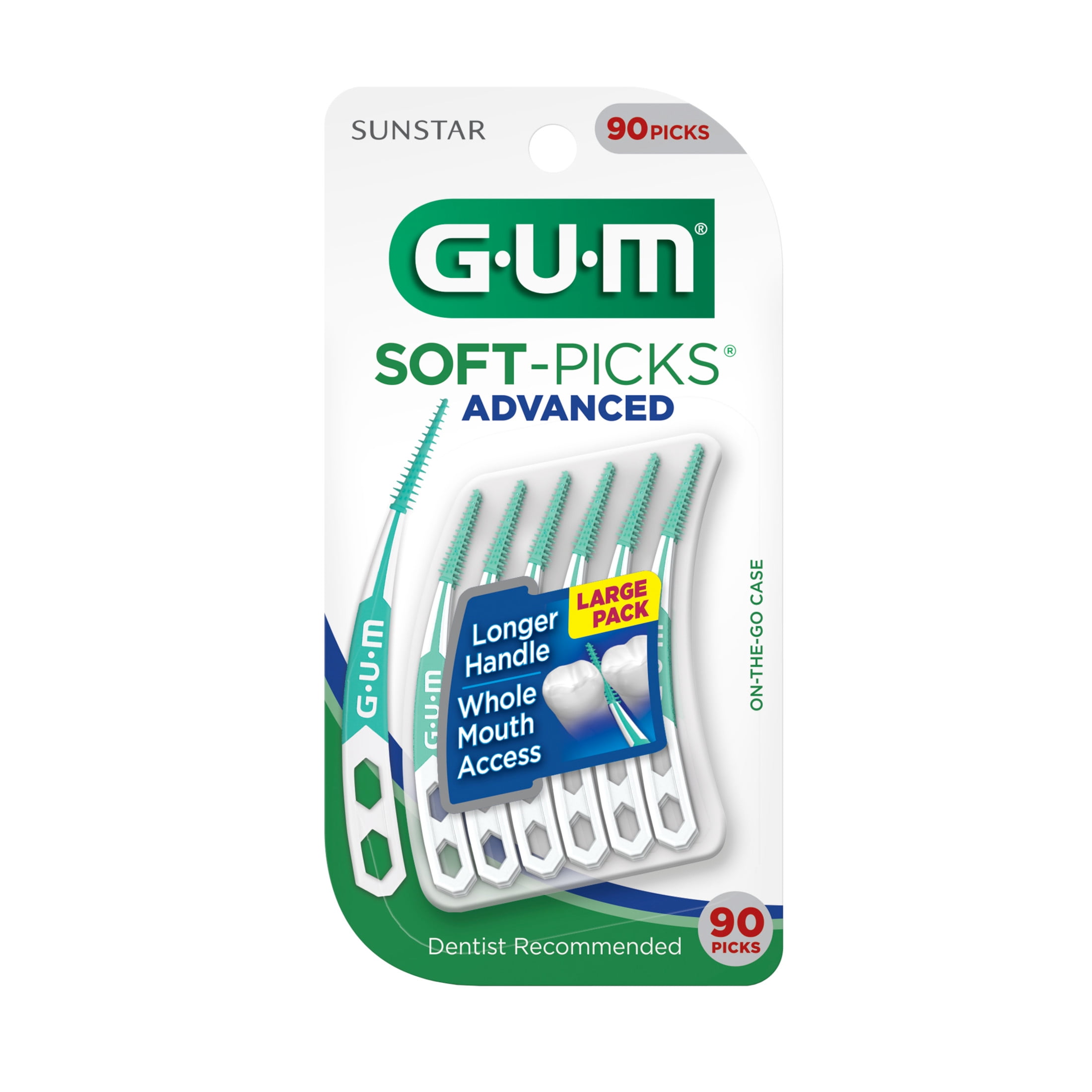 GUM Soft-Picks Advanced, Dentist Recommended Dental Picks, 90 Count (Pack of 3) 270 Total