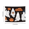 thumbnail image 6 of Kdxio Halloween Ghosts And Pumpkins Wall Hanging Tapestries Banner For Bedroom College Dorm Home Living Room Party Decor 29X37 In, 6 of 8