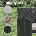 thumbnail image 2 of LOGYAT 4 Piece Rattan Patio Furniture Set, Outdoor Sectional Conversation Set with Cushions, All-Weather Wicker Sofa for Garden, Porch, Backyard, Poolside, Black Rattan with Light Grey Cushion, 2 of 5
