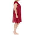 thumbnail image 4 of Ezi Satin Nightgowns for Women - Soft & Breathable Knee-Length Night Gowns - Adult Womens Nightgown M - Plus Size,5X,Red, 4 of 9