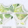 thumbnail image 3 of Palm Tree Leaves Lemons Watercolor Pure Cotton Bodysuit Short Sleeve Pajamas One-Piece Romper Unisex 6M, 3 of 6