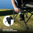 Camping Folding Chair, Heavy Duty Steel Frame Support 400 LBS with Side
