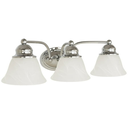 Revel Kira Home Carlisle 21 3 Light Vanity Bathroom With Revel Kira Home Carlisle 21 3 Light Vanity Bathroom With Alabaster Gl Polished Chrome