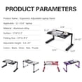 thumbnail image 3 of Ergonomics Aluminum Vented Adjustable Multi-Functional Laptop Desk Portable Bed Tray, Black, 3 of 5