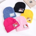 thumbnail image 2 of Gran oferta Saniro Hello Kitty gorro Color caramelo sombrero de invierno mujeres lindo dibujos animados Cinnamoroll Melody Kuromi invierno tejido sombrero, 2 of 5