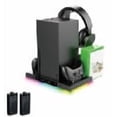 thumbnail image 1 of All-in-One Cooling Charging Stand for Xbox Series X (XSX) Console - Dual Controller Charger, Headphone Hanger, Game Card Storage Rack, Smart Xbox Gaming Accessory for Organized Setup, 1 of 8