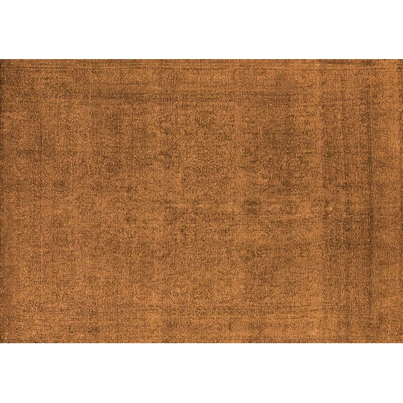 Ahgly Company Indoor Rectangle Oriental Orange Industrial Area Rugs, 8' x 10'