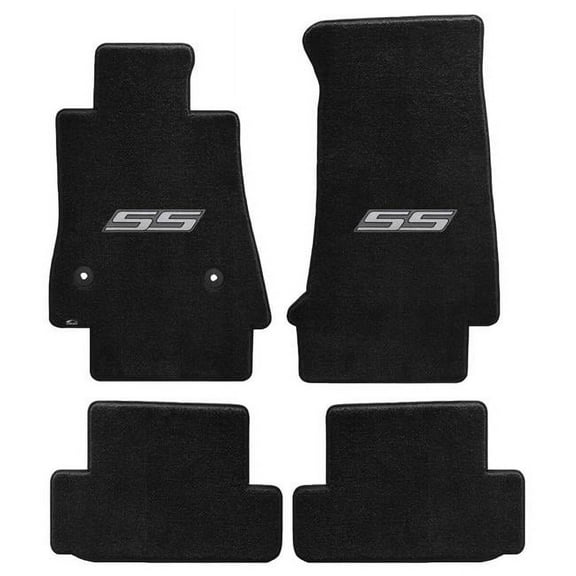 Lloyd Mats 600289 2016-On Ebony Ultimat Camaro SS Silver Logo Mats, 4 Piece