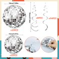 thumbnail image 2 of Espirales colgantes con forma de bola de discoteca SpfyUnion para decoración de fiesta, 54 unidades, 2 of 6