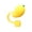 Yellow B, variant on Clearance Under $5 Cartoon Straw Cover Dust Cap Silicone Reusable Glass Straw Accessory,1PC,White