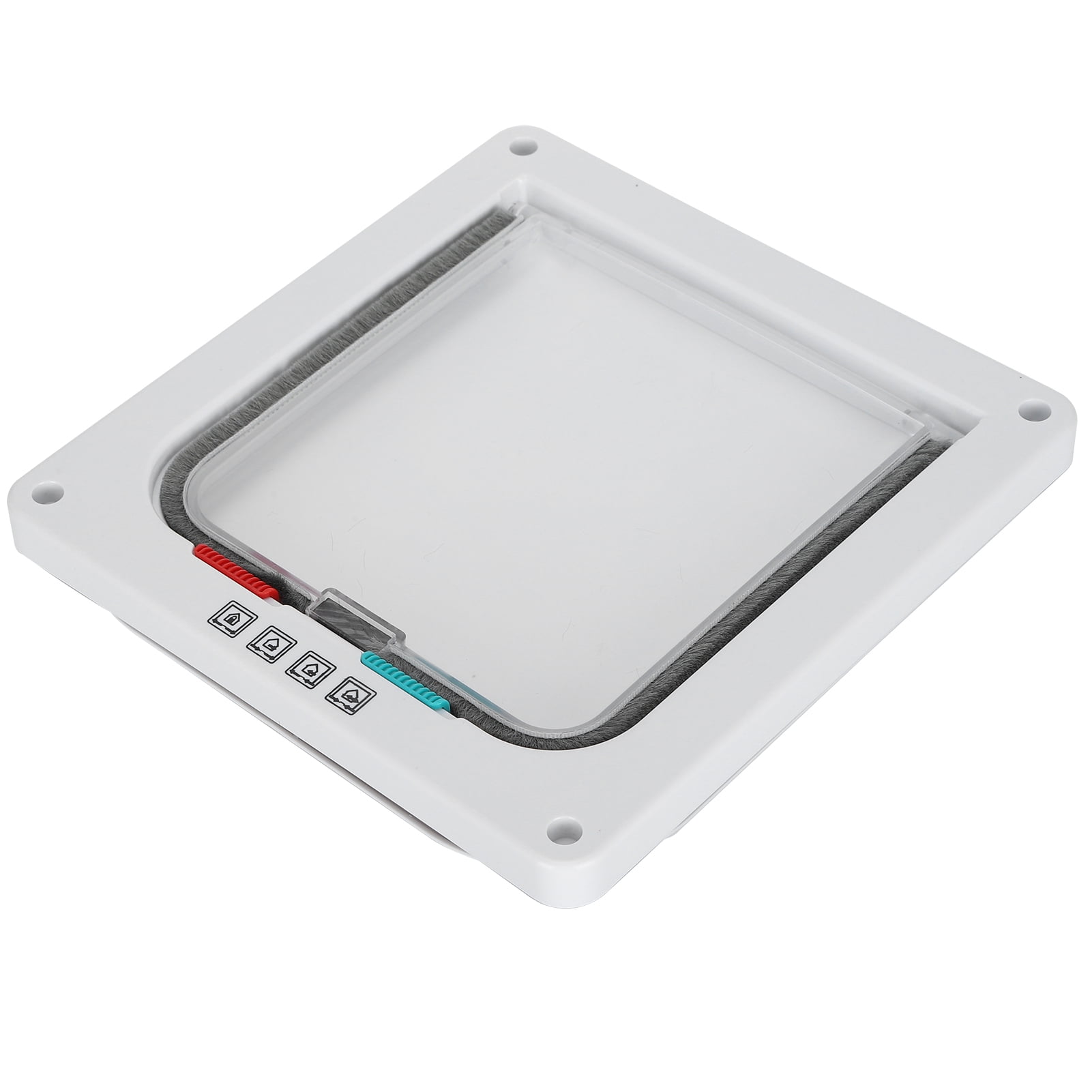 Riousery Cat Lock Security Flap Door Flip Plastic Small Pet Gate for Cats and Dogs, Indoor/Outdoor Weatherproof, Includes Screws, White Small (7.87 inches / 20 cm) Ultimate Convenience