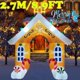 thumbnail image 1 of 1,8 m decoración navideña juguete inflable regalo muñeco de nieve pingüino luces LED integradas interior exterior fiesta de año nuevo decoración de jardín, 1 of 6