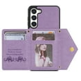 thumbnail image 3 of ELEHOLD Crossbody Leather Wallet Case for Samsung Galaxy S23 FE Credit Card Slots Zipper Pocket Kickstand Function Shockproof Purse Case with Adjustable Shoulder Strap for Samsung S23 FE,Purple, 3 of 9