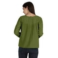 thumbnail image 4 of Moomaya Victorian Style Lace Top For Women Long Sleeves Casual Plain Tunic, 4 of 7