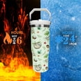 thumbnail image 5 of 30 oz Flip Straw Tumbler with Top Handle Resuable Vacuum Insulated Flip Top Water bottle for Home Office Car Dishwasher Safe, 5 of 6