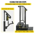 thumbnail image 4 of VEVORbrand Handrail for Staircase Metal Handrail Picket Outdoor Step 1 Fits 1 or 2 Steps Rail Height adjustable Wrought Iron Handrail, Matte Black, 4 of 10