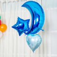thumbnail image 3 of Globo de aluminio de luna de 24 pulgadas, globos de Mylar para fiesta romántica, decoración de luna para San Valentín, boda, cumpleaños, fiesta (azul), 3 of 7
