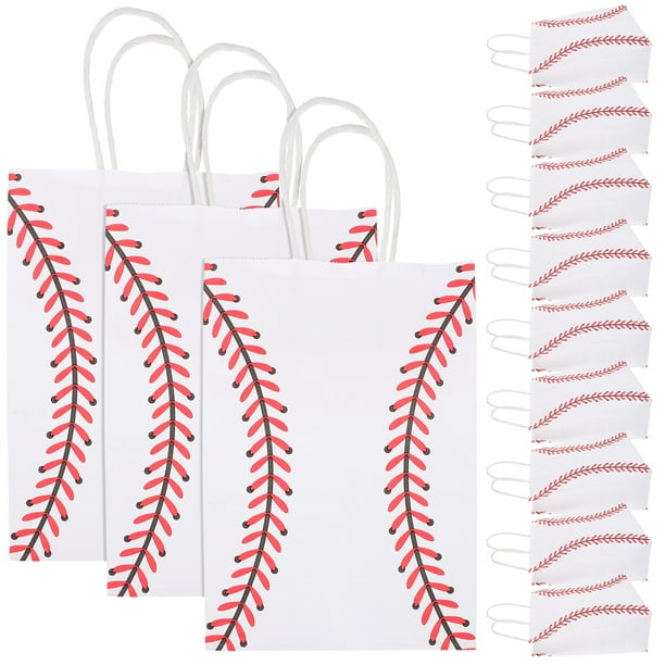 GOOHOCHY 12 bolsas de regalo para fiesta de béisbol, bolsas de regalo para fiesta temática de cumpleaños