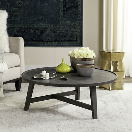 SAFAVIEH Malone Retro Mid-Century Wood Coffee Table Dark Grey