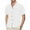 White, variant on Men's Summer Solid Color Button Down Shirt Lapel Short Sleeve Polyester, Contrasting Prints, Chest Pockets, Machine Washable