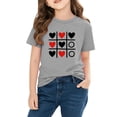 thumbnail image 5 of Piuwrlz Girls Short T-Shirts Kids Graphic Shirts Tops Cotton Pullover Gray Size 4 Years, 5 of 10