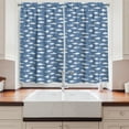 thumbnail image 2 of Ambesonne Fish Kitchen Curtains, White Silhouette Fish, 55"x39", Ceil Blue and White, 2 of 3