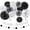 Black White Silver, variant on Red-White Blue Memorial-Day Patriotic Decorations - 21pcs 4th Fourth of July Americana Banner Garland,Independence Party Decor Paper Streamers Lanterns,Flower Tissue Pom Poms Fan Supplies