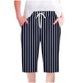 thumbnail image 2 of Puntoco Pantalones cortos de verano para mujer, moda 2024, pantalones cortos para mujer, pantalones casuales, pierna recta, cordón, cintura elástica, pantalones sueltos y cómodos con bolsillos, 2 of 5
