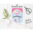 thumbnail image 3 of Darling Souvenir Blue Birthday Invitation Card Printable Elegant Fill or Write In Blank Party Invites 28 Pcs 5 x 7 Inches, 3 of 5