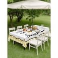 thumbnail image 4 of Outdoor Tablecloth with Umbrella Hole for Patio/Picnic/Party/Camping, Sunflowers Waterproof Table Cloth Rectangle Table Cover Washable, Yellow Floral Botanical Checkered Farmhouse (60"x 102"), 4 of 8