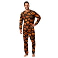 thumbnail image 3 of Halloween Family Pajamas Set Long Sleeve Crew Neck, Soft Matching Halloween Pajamas with Pumpkin Ghost Print, Cute Family Halloween Pajama Set for Party, 3 of 6