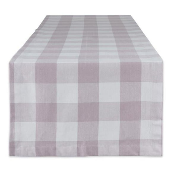 14 x 72 in. Dusty Lilac Buffalo Check Table Runner
