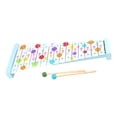 thumbnail image 2 of Xilófono de percusión, instrumento Musical con mazos, xilófono para niños, juguete Musical para jugadores, banda para principiantes, regalo de , Azul Azul 415x17cm, 2 of 9