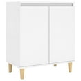 thumbnail image 3 of vidaXL Sideboard with Solid Wood Legs Chipboard Storage Cabinet Multi Colors, 3 of 25