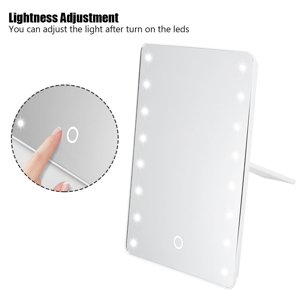 Cergrey Makeup Mirror Tabletop Lighted, Tabletop Led Mirror