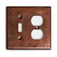 thumbnail image 2 of Monarch Pure Copper Hammered Single Switch / Duplex Wall Plate / Switch Plate, 2 of 9