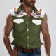 thumbnail image 1 of Camiseta sin mangas con cuello vuelto para hombre, estilo informal, a la moda, con estampado, cuello vuelto, sin mangas, bolsillos, deportiva, de poliéster, 1 of 5
