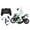 Green, variant on Rupoun Remote Control Motorcycle High Speed RC Stunt Motorcycle with Figure Lights and Rechargeable Battery, Electric Racing Car Model Toy for Gaming Competition Green, 10 inches / 25.4 cm