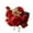 Red, variant on Peony Artificial Flower - Fake Flowers & Foliage Bouquet, for Wedding, Bedroom, Table Centerpieces & Home Decor Accents