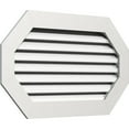 thumbnail image 2 of Ekena Millwork 36"W x 22"H Horizontal Elongated Octagon (41"W x 27"H Frame Size) Functional, PVC Gable Vent with 1" x 4" Flat Trim Frame, 2 of 14