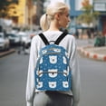 thumbnail image 7 of FORMRS Mini Backpack Purse for Women Quilted Travel Daypack Casual Shoulder Bag, Blue Polar Bear, 7 of 7